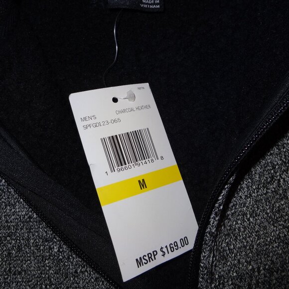 NWT Spyder Men's Core Sweater Heavy Weight Grey/Black Full Zip Jacket Size Med - Picture 6 of 8